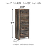 Ashley Furniture - Drystan Narrow Chest - Brown - Beige Wood - Chests - Additional View 3