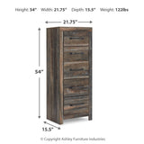 Ashley Furniture - Drystan Narrow Chest - Brown - Beige Wood - Chests - Additional View 3