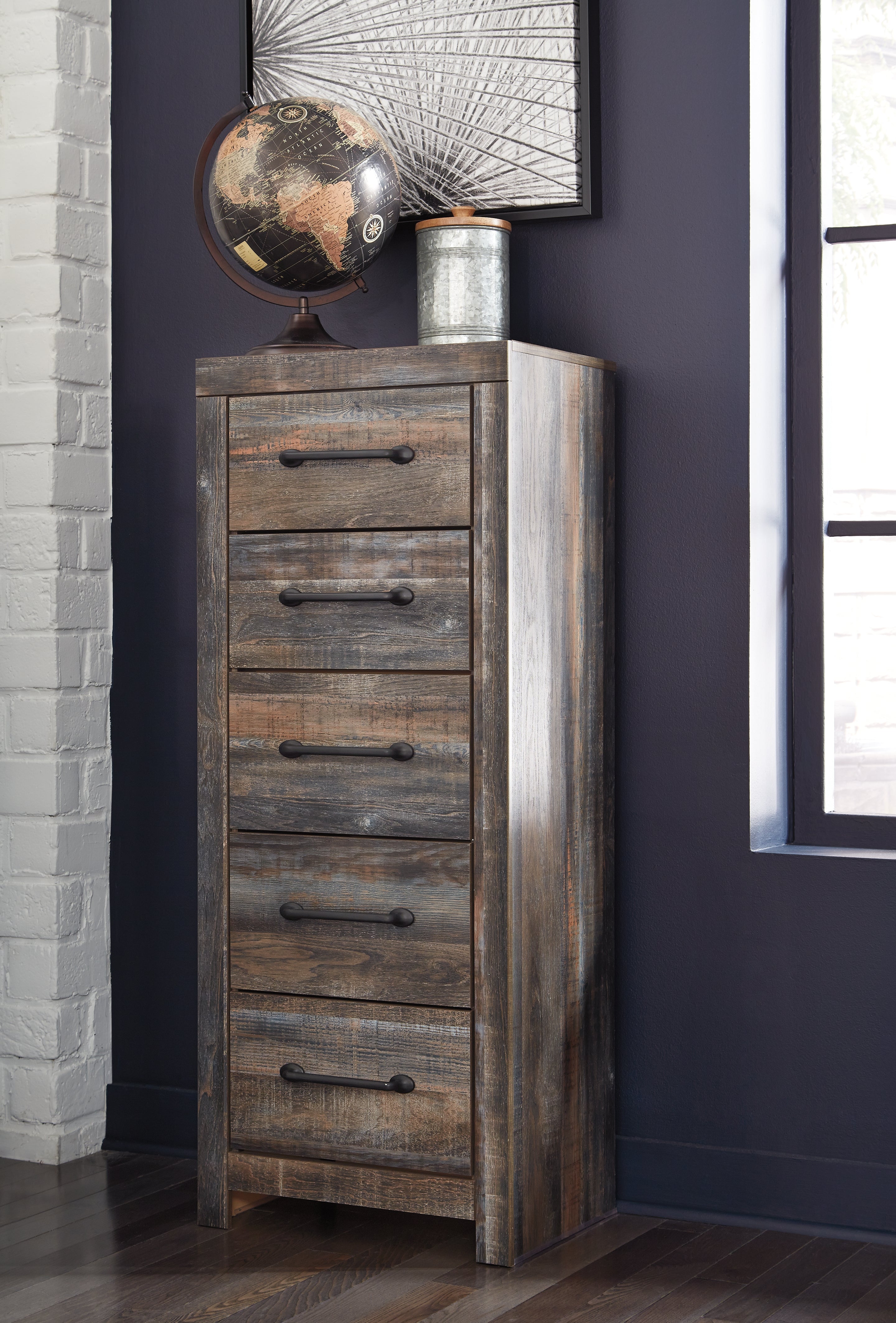 Ashley Furniture - Drystan Narrow Chest - Brown - Beige Wood - Chests - Additional View 5