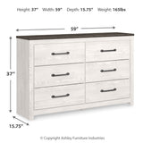 Ashley Furniture - Gerridan Dresser - White Wood - Dresser & Mirror - Additional View 6