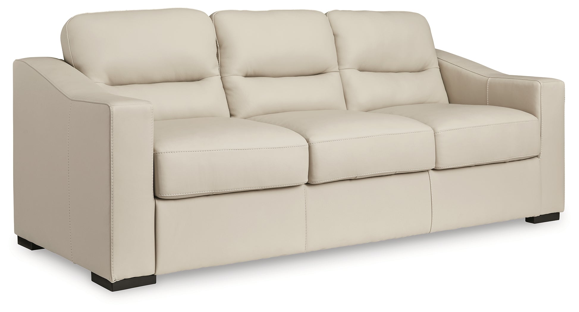 Ashley Furniture - TRESURE TROVE ALMOND SOFA - White Leather Match - Sofas