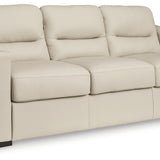 Ashley Furniture - TRESURE TROVE ALMOND SOFA - White Leather Match - Sofas