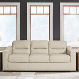 Ashley Furniture - TRESURE TROVE ALMOND SOFA - White Leather Match - Sofas - Additional View 1