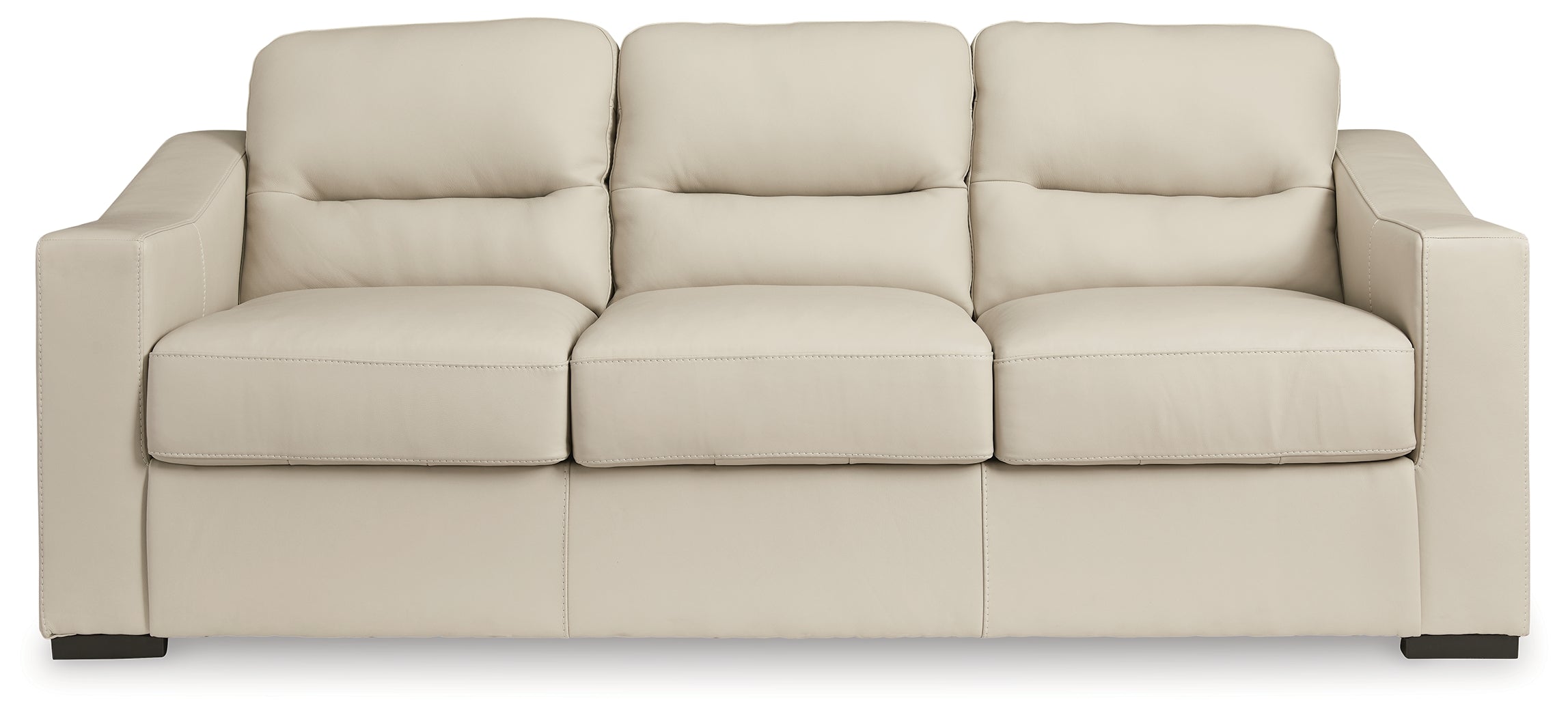 Ashley Furniture - TRESURE TROVE ALMOND SOFA - White Leather Match - Sofas - Additional View 2