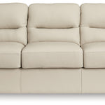 Ashley Furniture - TRESURE TROVE ALMOND SOFA - White Leather Match - Sofas - Additional View 2