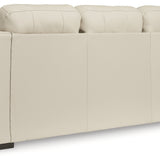 Ashley Furniture - TRESURE TROVE ALMOND SOFA - White Leather Match - Sofas - Additional View 4