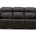 Boston Leather Power Sofa With Drop Down Table - Charcoal
