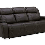 Boston Leather Power Sofa With Drop Down Table - Charcoal - Additional View 1