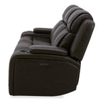 Boston Leather Power Sofa With Drop Down Table - Charcoal - Additional View 3