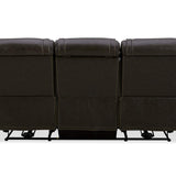 Boston Leather Power Sofa With Drop Down Table - Charcoal - Additional View 4