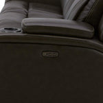 Boston Leather Power Sofa With Drop Down Table - Charcoal - Additional View 5