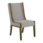 International Furniture Direct - RIVERBEND IVORY UPHOLSTERED CHAIR - Gray Fabric|Wood - Chairs