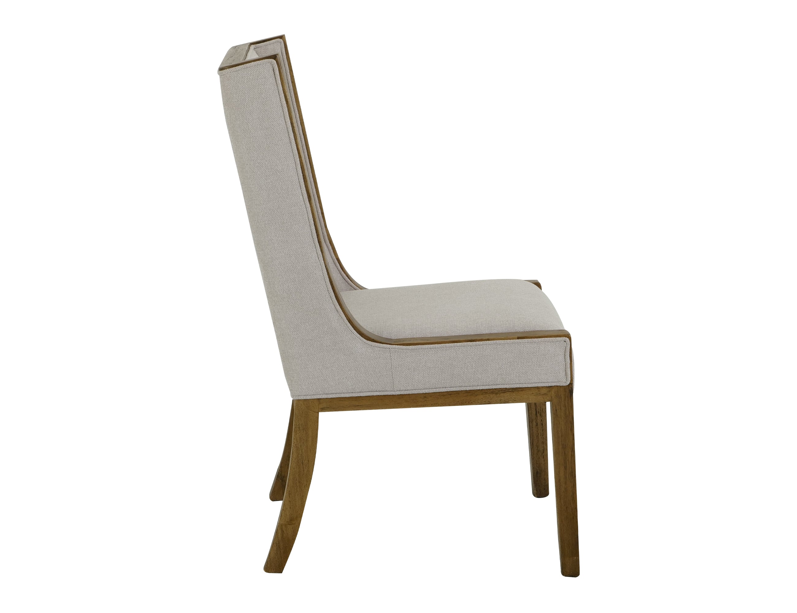 International Furniture Direct - RIVERBEND IVORY UPHOLSTERED CHAIR - Gray Fabric|Wood - Chairs - Additional View 1