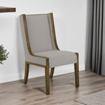 International Furniture Direct - RIVERBEND IVORY UPHOLSTERED CHAIR - Gray Fabric|Wood - Chairs - Additional View 3