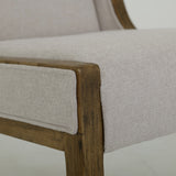 International Furniture Direct - RIVERBEND IVORY UPHOLSTERED CHAIR - Gray Fabric|Wood - Chairs - Additional View 4