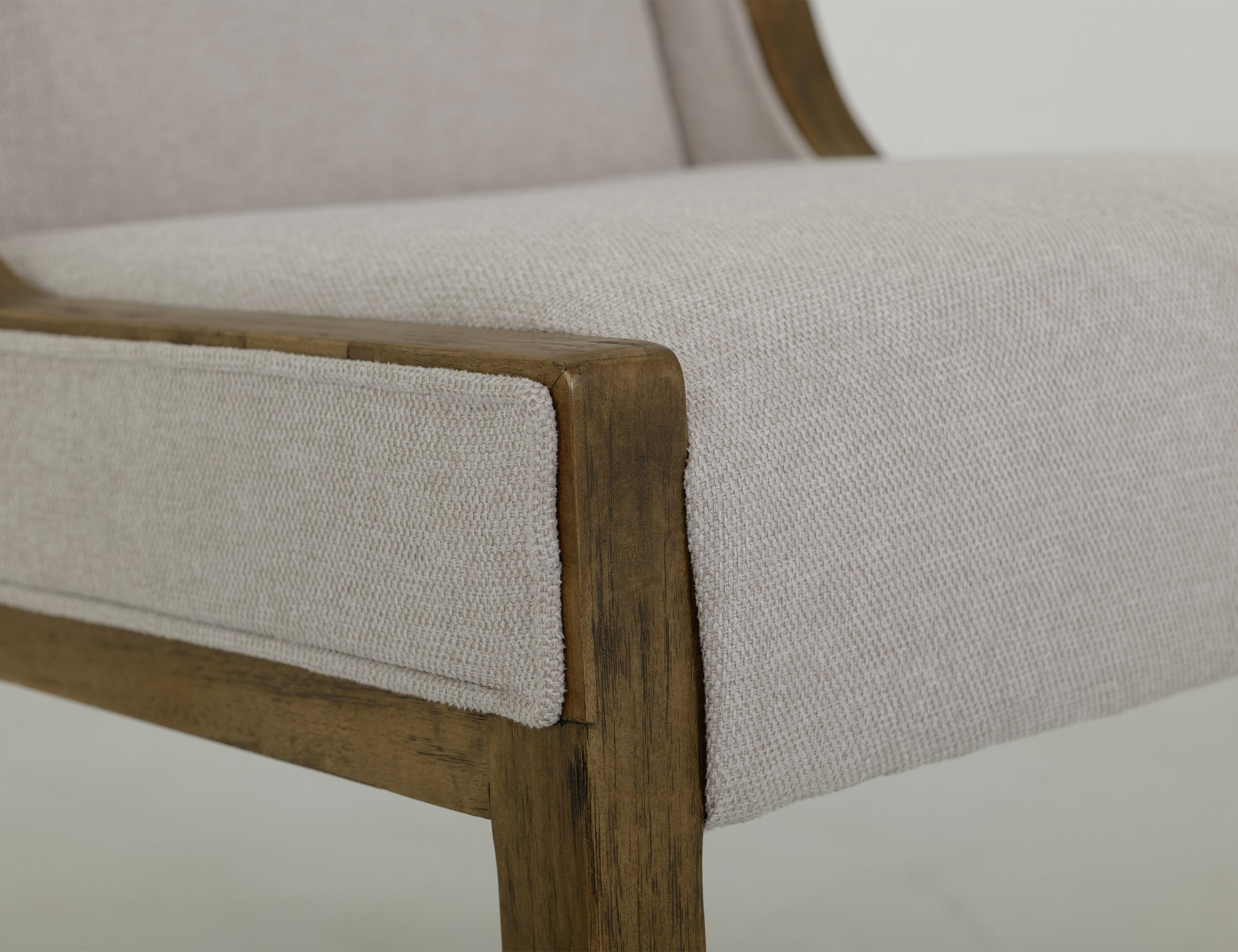 International Furniture Direct - RIVERBEND IVORY UPHOLSTERED CHAIR - Gray Fabric|Wood - Chairs - Additional View 4