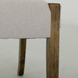 International Furniture Direct - RIVERBEND IVORY UPHOLSTERED CHAIR - Gray Fabric|Wood - Chairs - Additional View 5