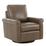 Luke Leather Swivel Glide Chair