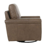 Luke Leather Swivel Glide Chair