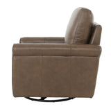 Luke Leather Swivel Glide Chair