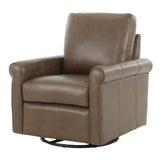 Luke Leather Swivel Glide Chair