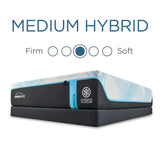 Tempur Sealy - Luxe Breeze 2.0 Medium Hybrid Twin Xl Mattress - Black|White Fabric - Mattresses