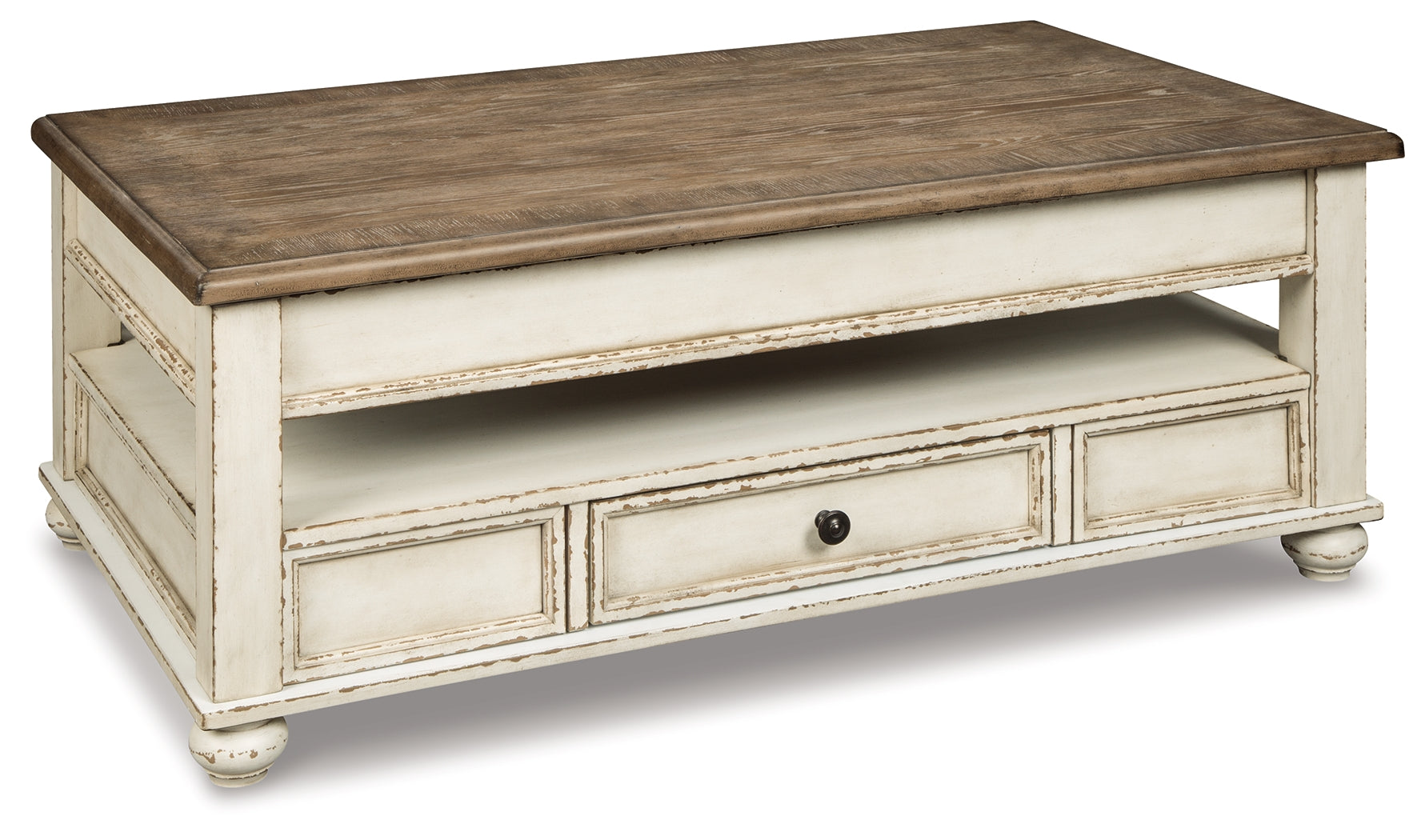 Ashley Furniture - REALYN LIFT TOP COCKTAIL TABLE - Light Brown Wood - Tables