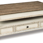 Ashley Furniture - REALYN LIFT TOP COCKTAIL TABLE - Light Brown Wood - Tables