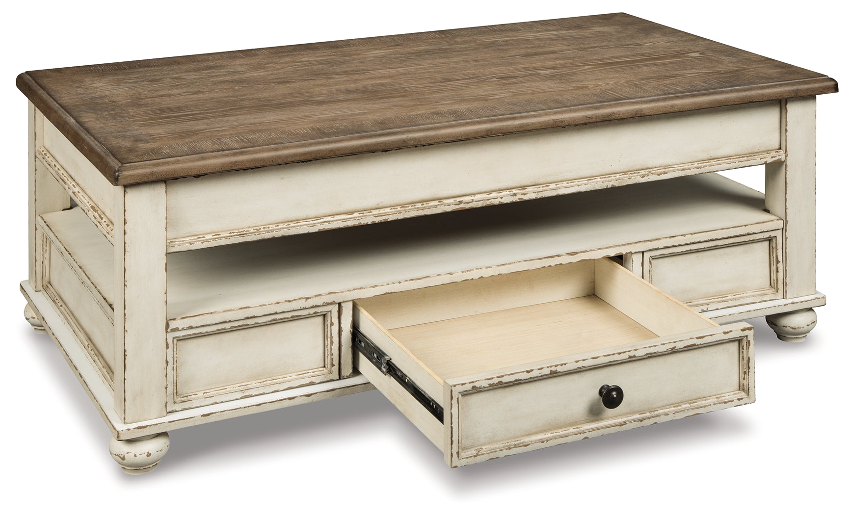 Ashley Furniture - REALYN LIFT TOP COCKTAIL TABLE - Light Brown Wood - Tables - Additional View 4
