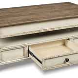 Ashley Furniture - REALYN LIFT TOP COCKTAIL TABLE - Light Brown Wood - Tables - Additional View 4