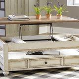 Ashley Furniture - REALYN LIFT TOP COCKTAIL TABLE - Light Brown Wood - Tables - Additional View 5