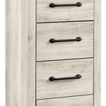 Ashley Furniture - Cambeck Narrow Chest - White - Beige Wood - Chests