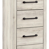 Ashley Furniture - Cambeck Narrow Chest - White - Beige Wood - Chests