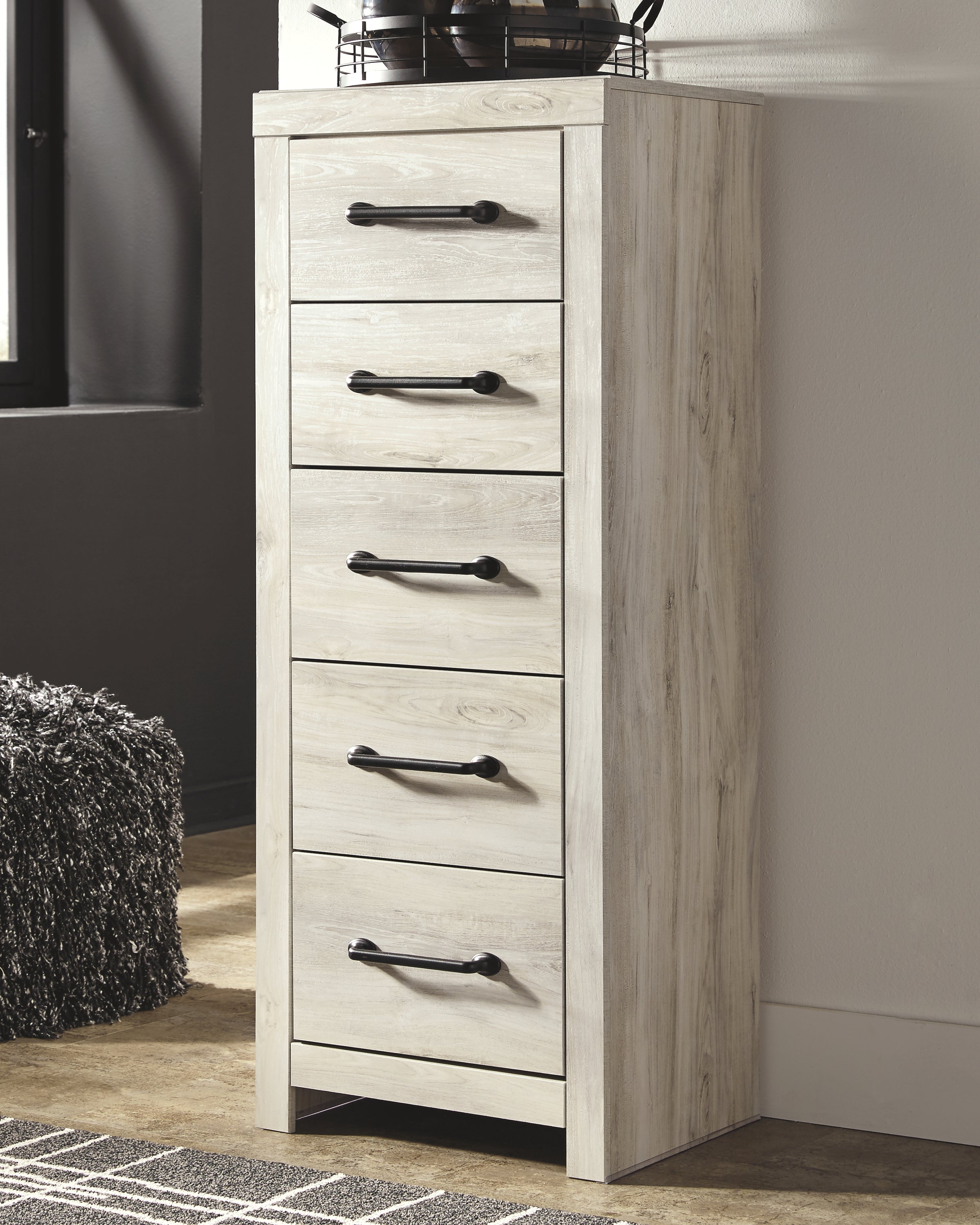 Ashley Furniture - Cambeck Narrow Chest - White - Beige Wood - Chests - Additional View 2