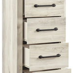 Ashley Furniture - Cambeck Narrow Chest - White - Beige Wood - Chests - Additional View 3