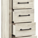 Ashley Furniture - Cambeck Narrow Chest - White - Beige Wood - Chests - Additional View 3