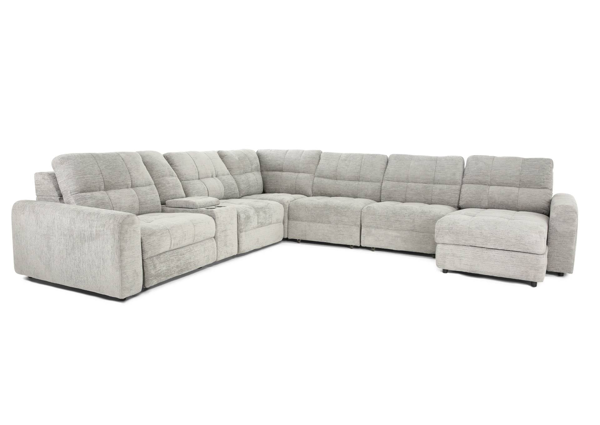 LUCIE DOVE 7 PIECE POWER SECTIONAL