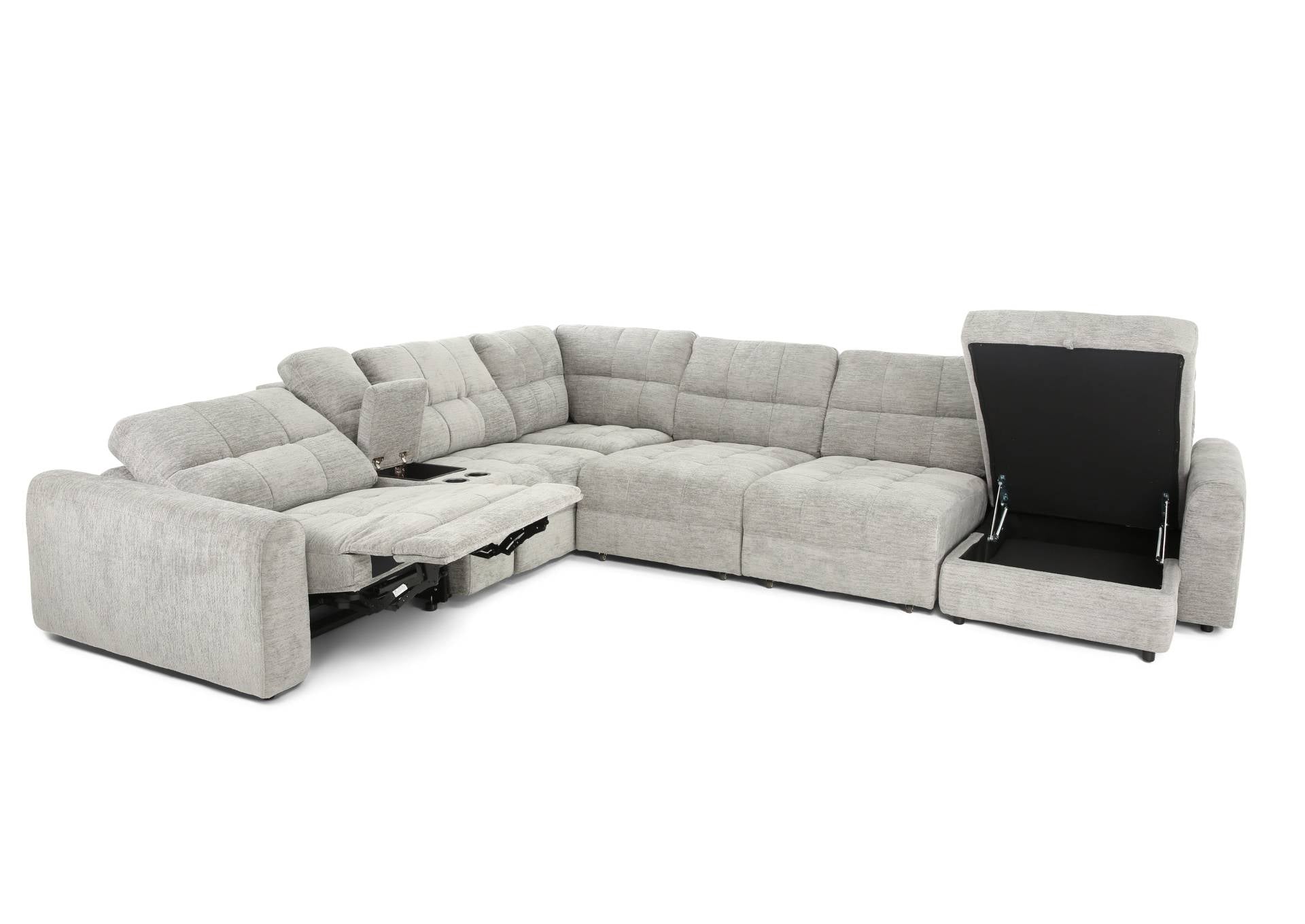 LUCIE DOVE 7 PIECE POWER SECTIONAL - Additional View 2