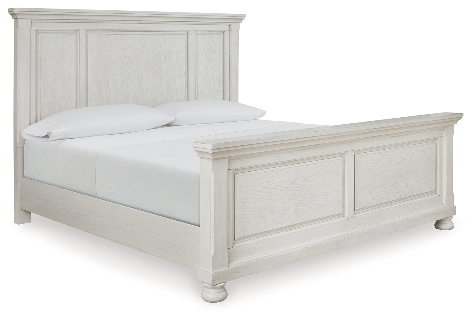 Ashley Furniture - Robbinsdale Queen Panel Bed - White - Wood - Beds