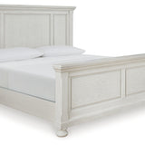 Ashley Furniture - Robbinsdale Queen Panel Bed - White - Wood - Beds