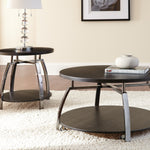 Steve Silver Furniture - COHAM COCKTAIL TABLE - Dark Brown Steel - Tables - Additional View 1