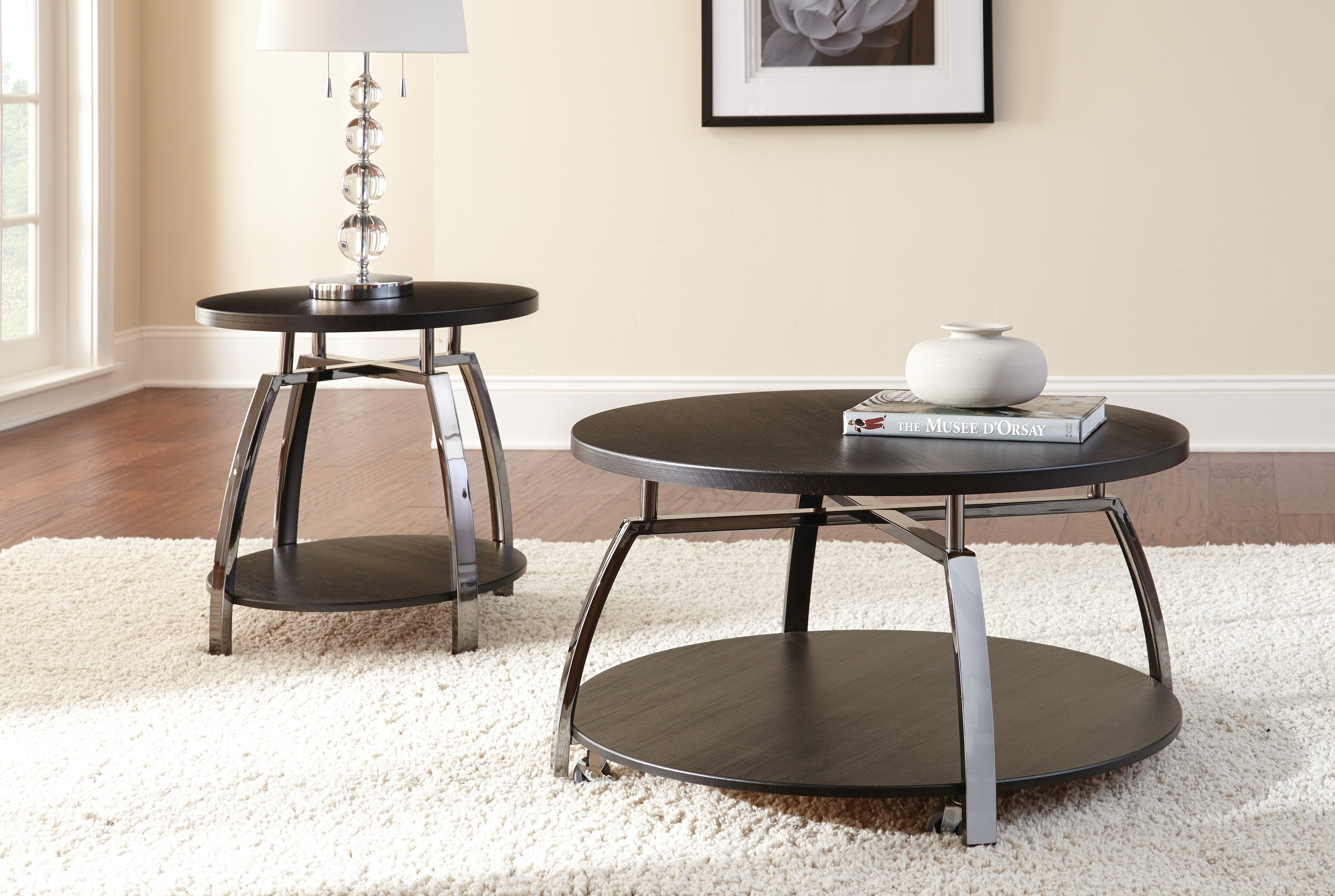 Steve Silver Furniture - COHAM COCKTAIL TABLE - Dark Brown Steel - Tables - Additional View 1