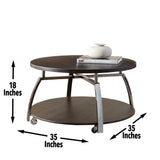 Steve Silver Furniture - COHAM COCKTAIL TABLE - Dark Brown Steel - Tables - Additional View 2