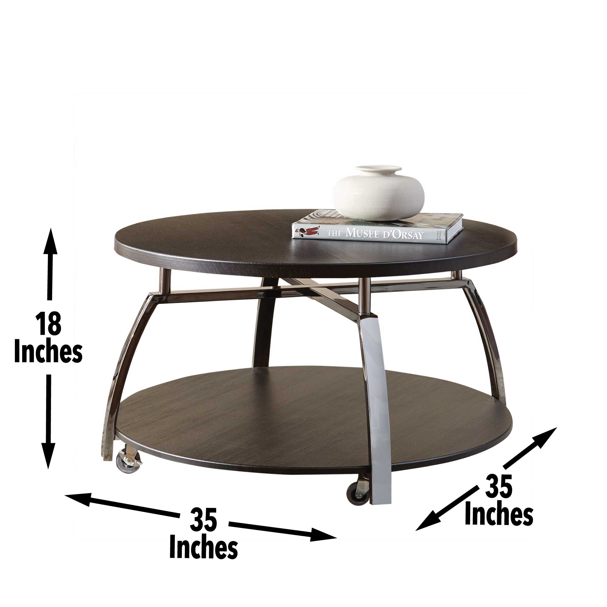 Steve Silver Furniture - COHAM COCKTAIL TABLE - Dark Brown Steel - Tables - Additional View 2