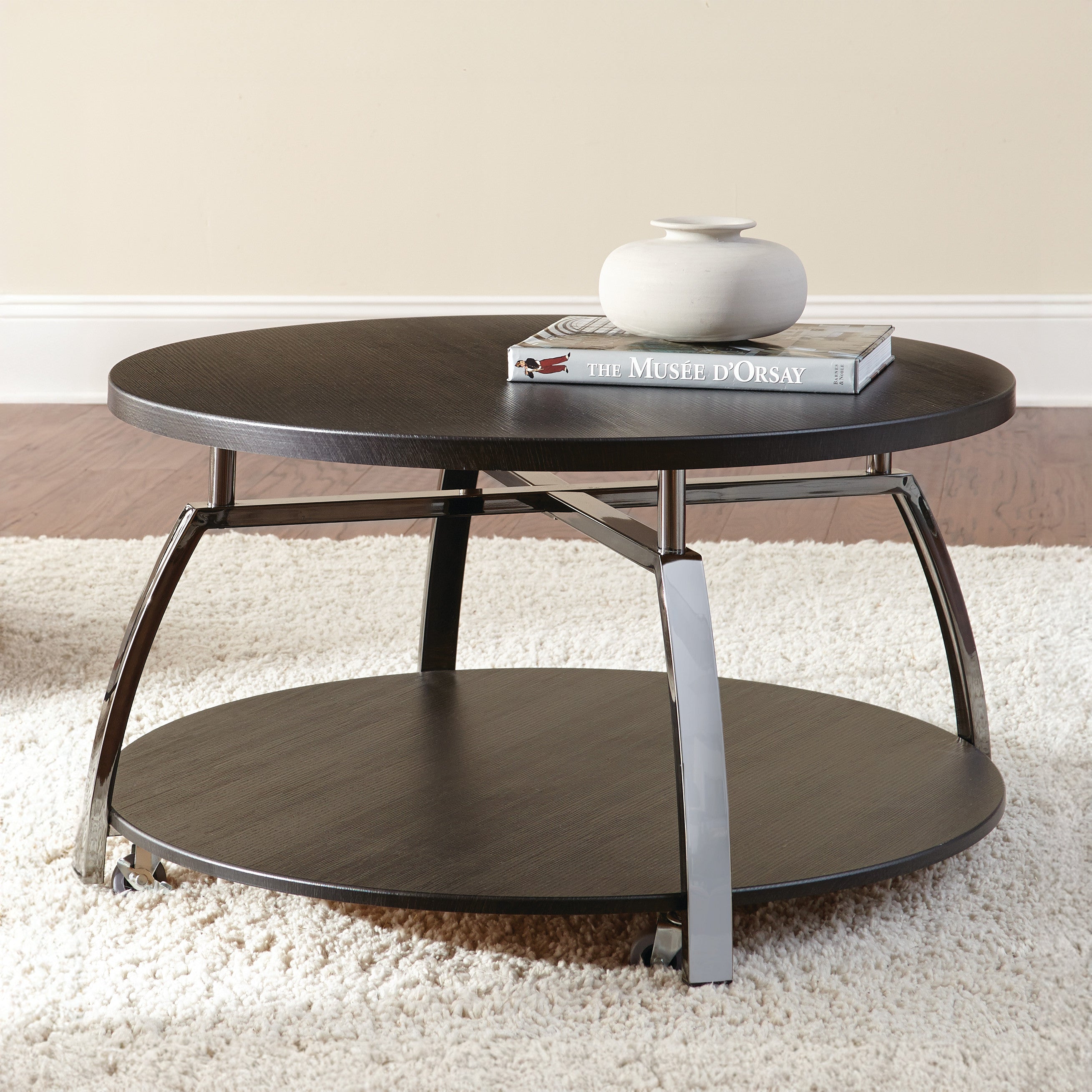 Steve Silver Furniture - COHAM COCKTAIL TABLE - Dark Brown Steel - Tables - Additional View 4