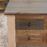 International Furniture Direct - ANTIQUE COCKTAIL TABLE - Light Brown Wood - Tables - Additional View 2