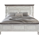 International Furniture Direct - Stone King Bed - Beige|Dark Gray Wood - Beds