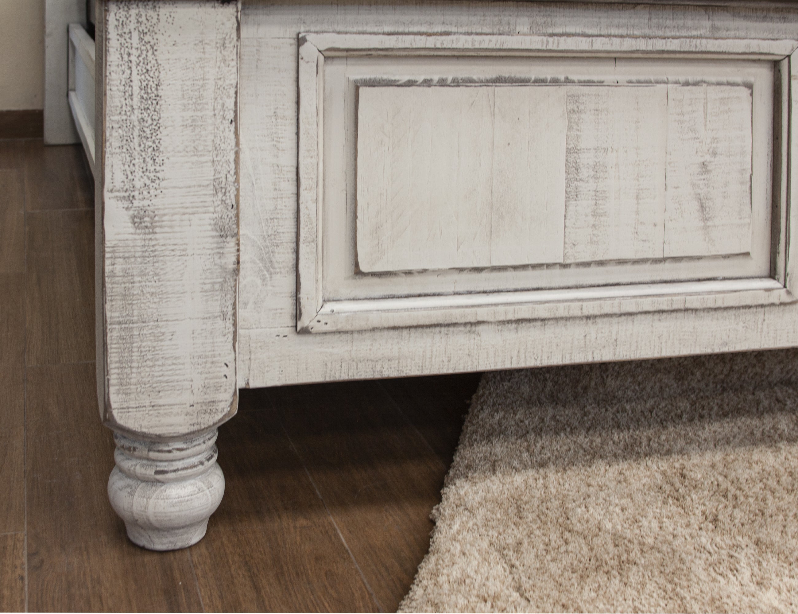 International Furniture Direct - Stone King Bed - Beige|Dark Gray Wood - Beds - Additional View 2