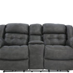 Haygen Power Loveseat With Console - Charcoal