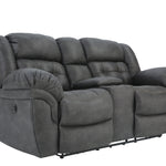 Haygen Power Loveseat With Console - Charcoal - Additional View 1